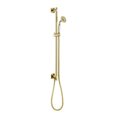 Chester Gold Cross slide rail kit with single function handset, hose with bottom outlet entry, with white handset LP 0.2