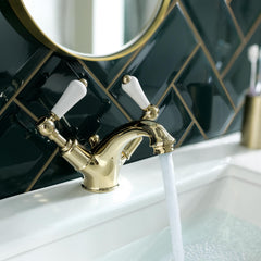 Gold traditional basin tap