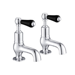 Deck mounted bathroom sink pillar tap - Chrome finished