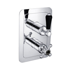 Chester Black Lever Thermostatic Conceal 1 Outlet Shower Valve Vertical [GB 85651]