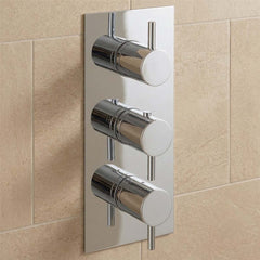 Chrome 2 outlet 3 handles thermostatic shower valve 