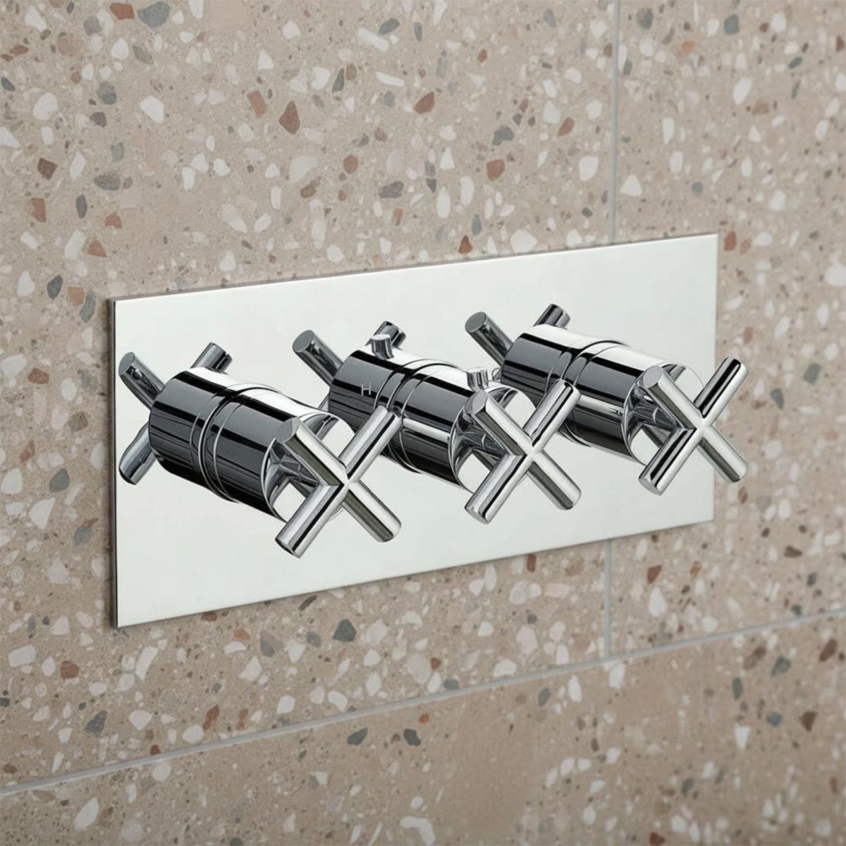 Chrome 3 Outlet Modern Thermostatic Shower Mixer Valve – Vertical