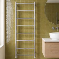 Chrome Heated Towel Rail Dual Fuel - 1200mm x 500mm