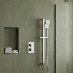 Chrome Slider Rail with Multi-Function Shower Handset & Hose 
