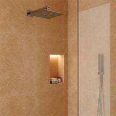  Chrome Square Overhead Shower Head 250mm 