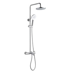 Chrome Thermostatic Shower With Overhead Shower, Hand Shower & Bath Spout