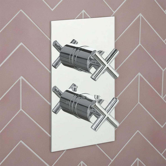 Chrome concealed shower valve for one outlet 1200