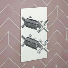 Chrome concealed shower valve for one outlet