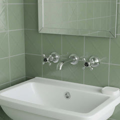 Chrome traditional wall mounted basin tap
