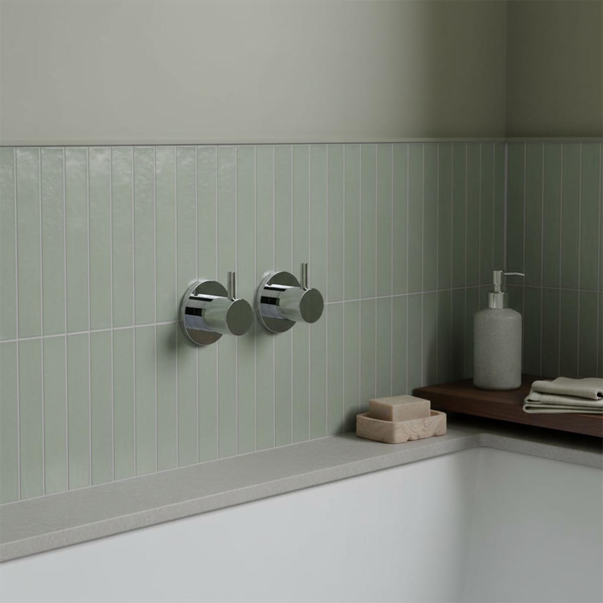 Chrome wall mounted manual valves