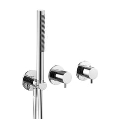 Concealed 2 Outlet Shower Valve with Pencil Handset - Chrome