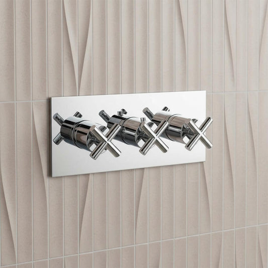 Concealed Shower Valve with 2 Outlets – Chrome 1200