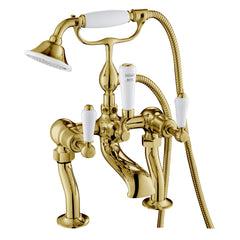 Deck-mounted bath shower mixer with kit