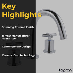 Modern chrome bathroom  sink tap 