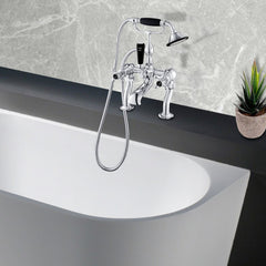 Polished chrome bath shower mixer kit 