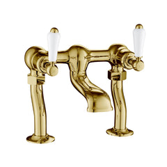 Deck Mounted Lever Bath Filler Tap - Polished Gold