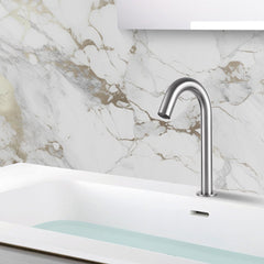 Steel Deck Mounted Sensor Basin Tap