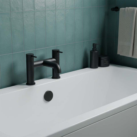 Deck mounted Bath Filler Tap Matt Black
