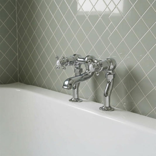 Deck mounted bath filler tap with crosshead handles- Ireland  1200
