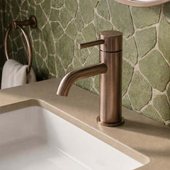 Deck mounted single lever basin tap - bronze 