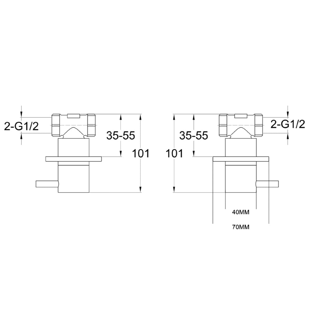 waterproof shower panels Technical Drawing