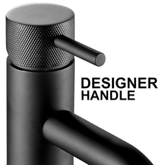 VOS basin mixer tap with designer handle