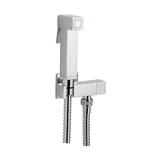 Square Douche Shower Spray Kit with Built-in Valve - Chrome Finish