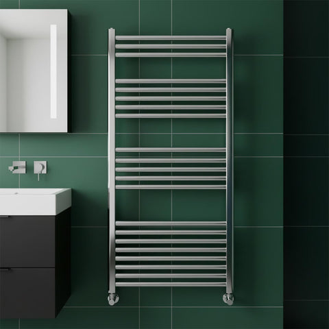 Dual Fuel Chrome Heated Towel Rail - 1200mm X 500mm