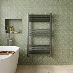 Dual Fuel heated Towel Rail 800mm x 500mm - Brushed Black