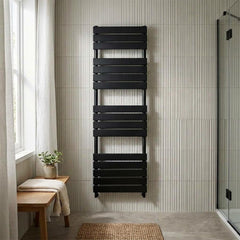 Dual fuel towel radiator - matt black