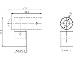 Element cover shroud for electric towel rail element technical 