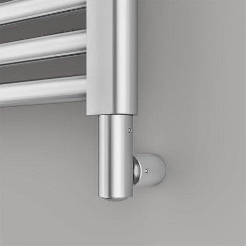 Element cover shroud for electric towel rail element chrome