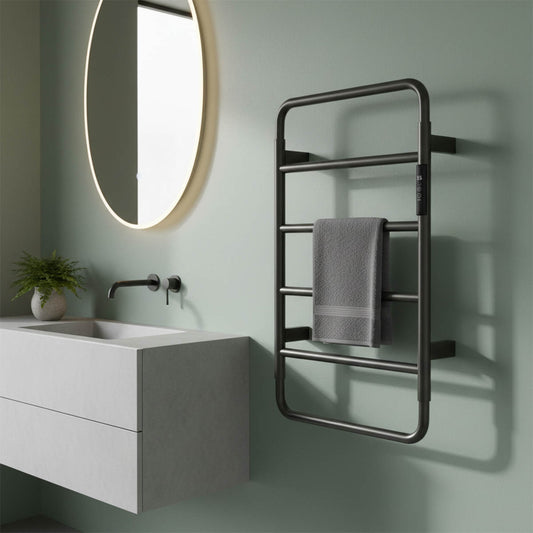 Electric towel radiator black