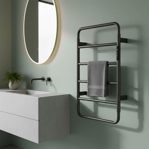 Electric towel radiator black