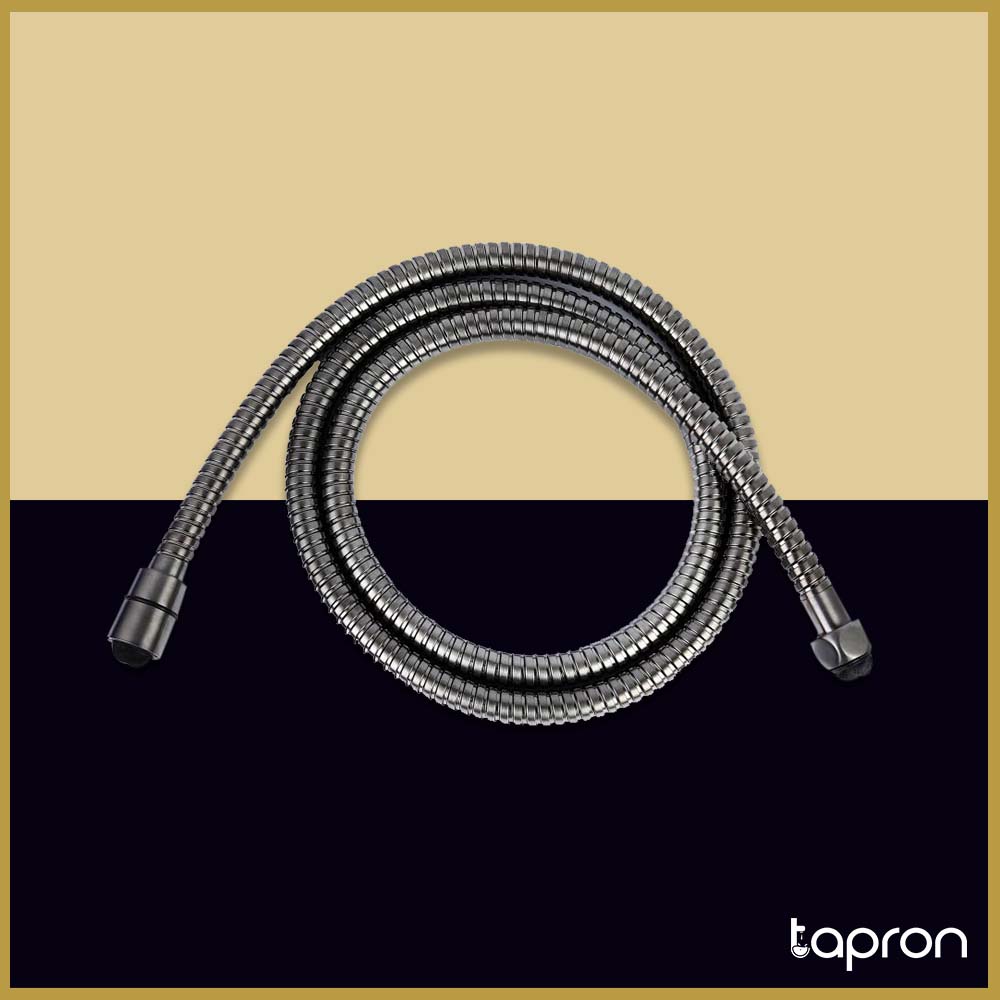 Shower Hose Brushed Black -Tapron