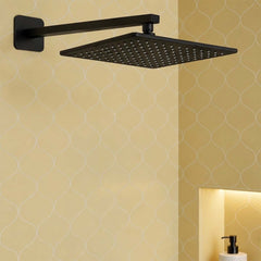 Fixed Shower Head, 250mm - Matt Black