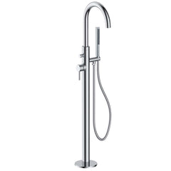 Floorstanding Bath Shower Mixer with Shower Kit - Chrome