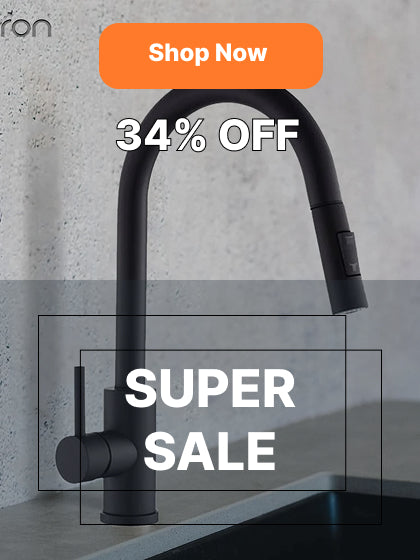 Modern kitchen tap sale banner 