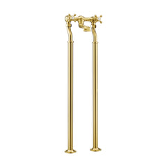 Freestanding bath filler tap - Brushed brass