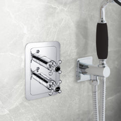 Concealed thermostatic shower valve