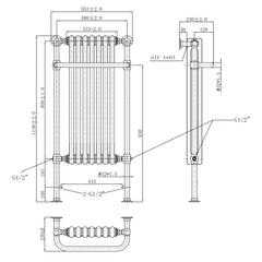 Traditional Bathroom Towel Radiator - Chrome