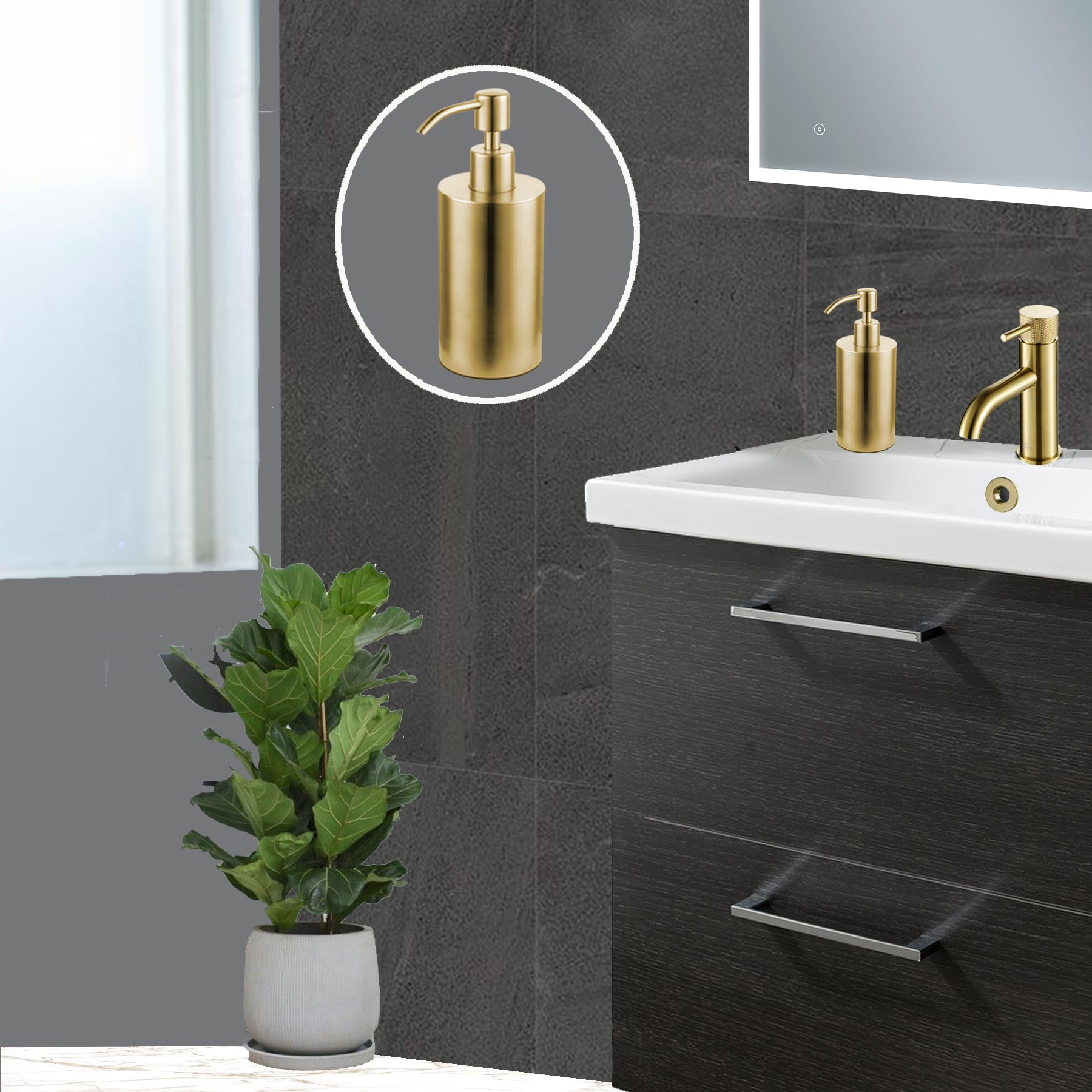 gold soap dispenser