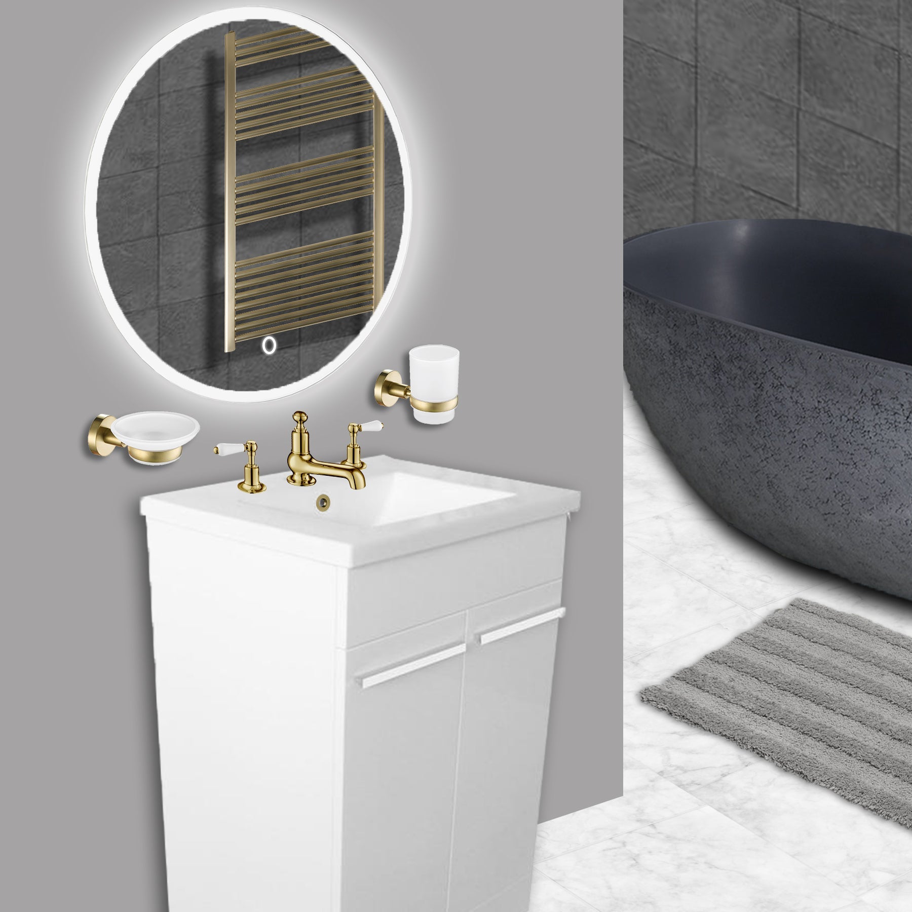 Gold Bathroom Accessories  -  tapron