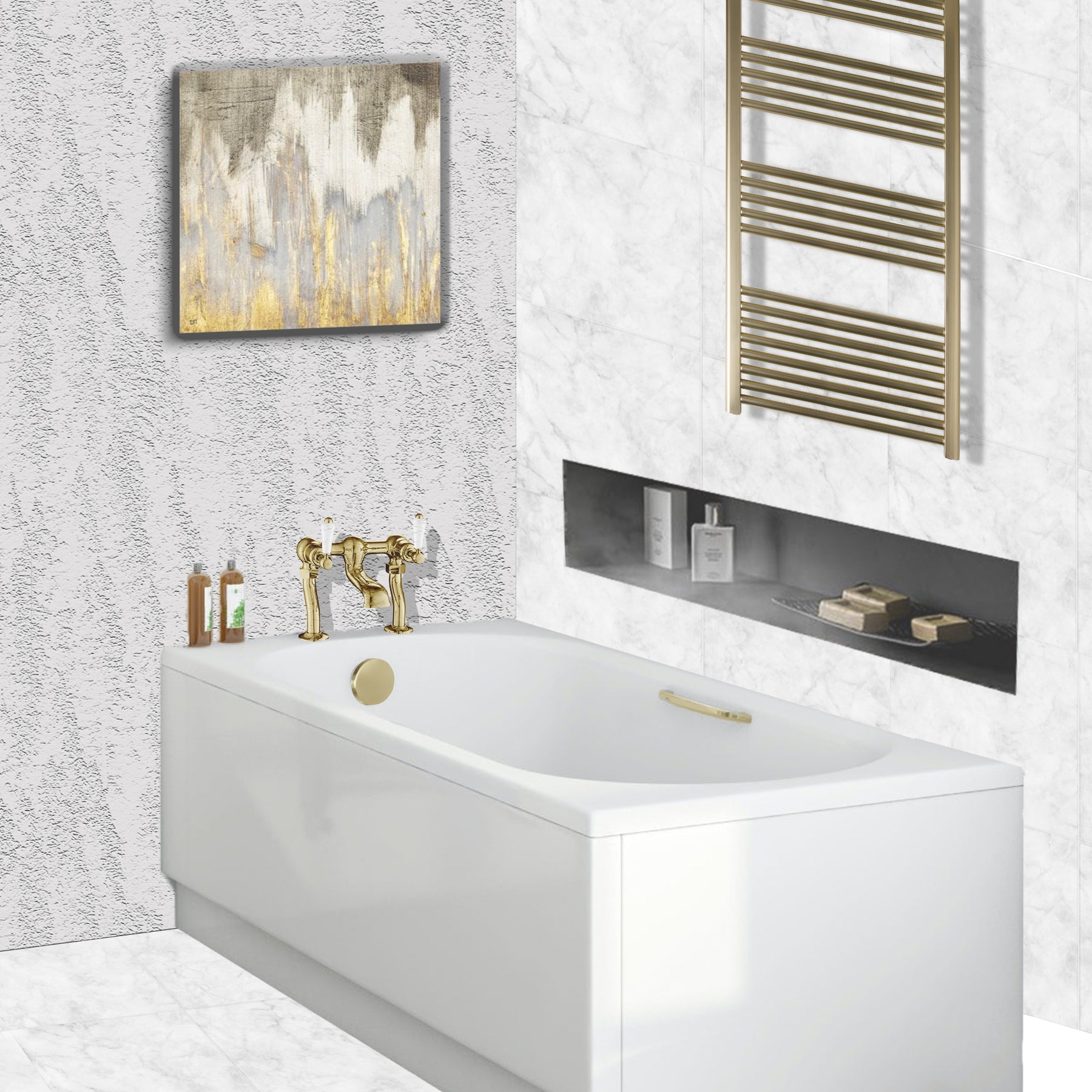 Gold Heated Towel Rail Radiator