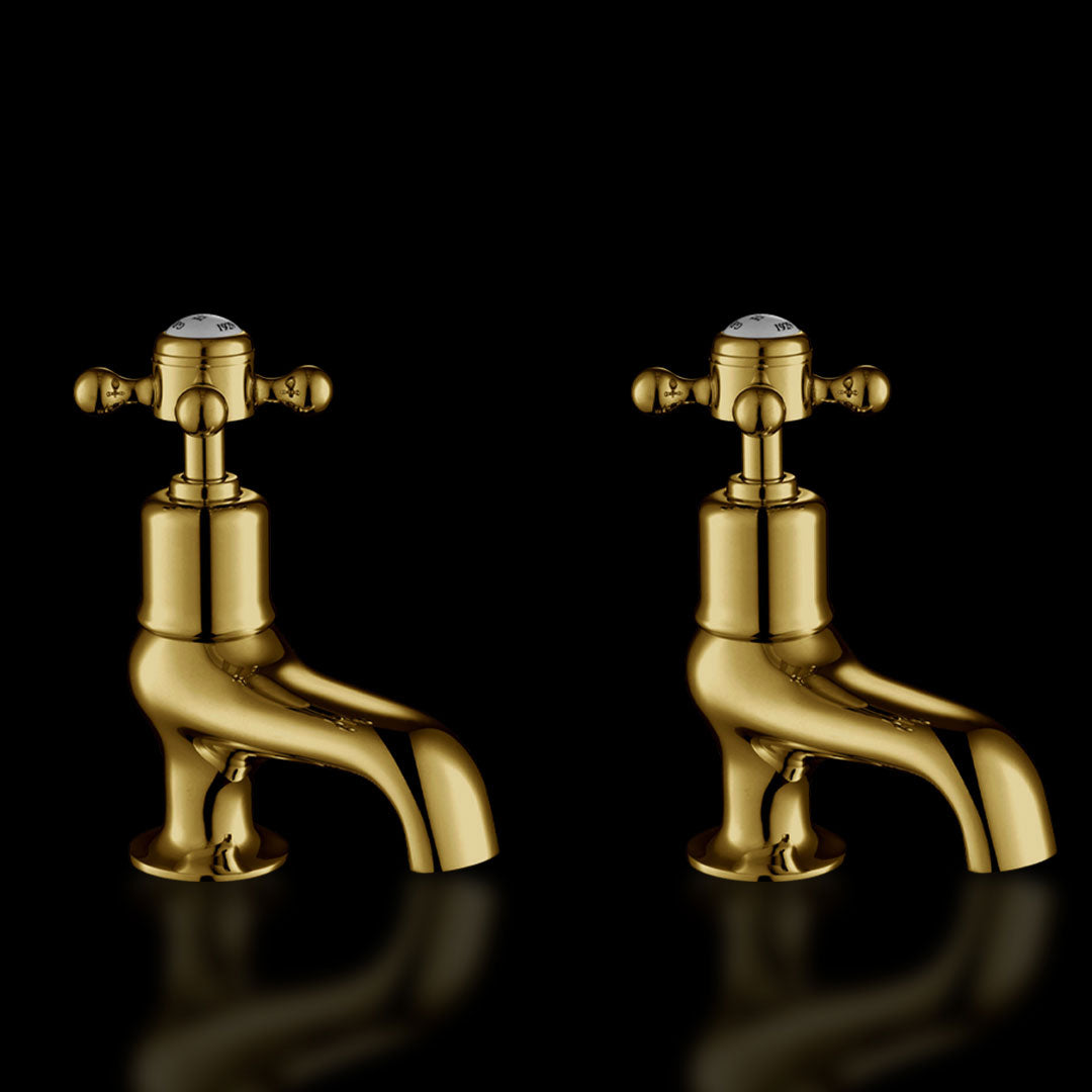 Chester Gold Cross Bath Taps