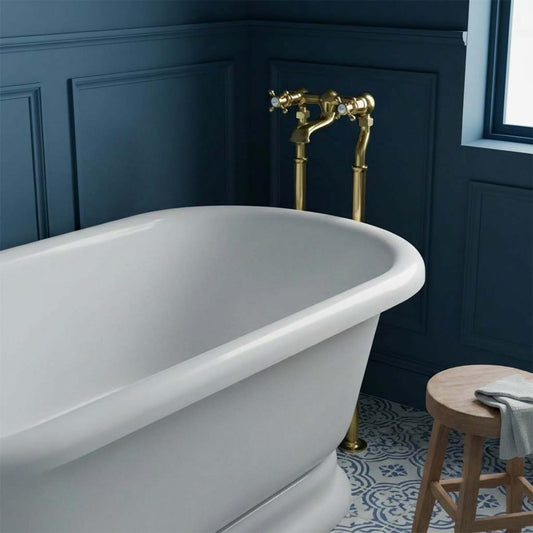 Gold freestanding bath filler tap traditional  1200