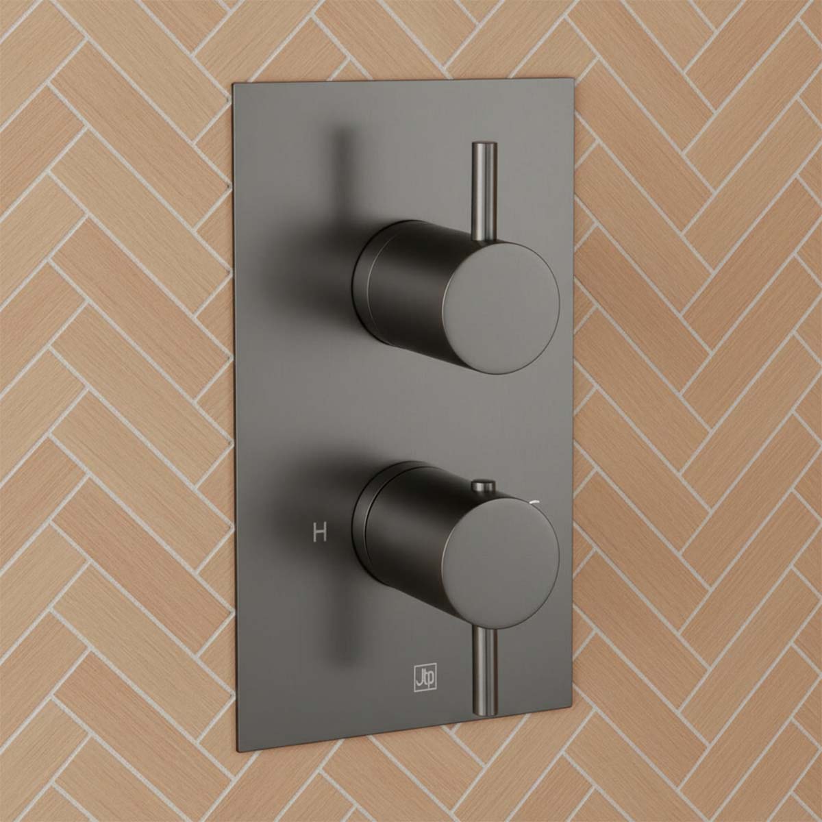 Gunmetal 2 Outlet Concealed Thermostatic Shower Valve with  Handles - Ireland
