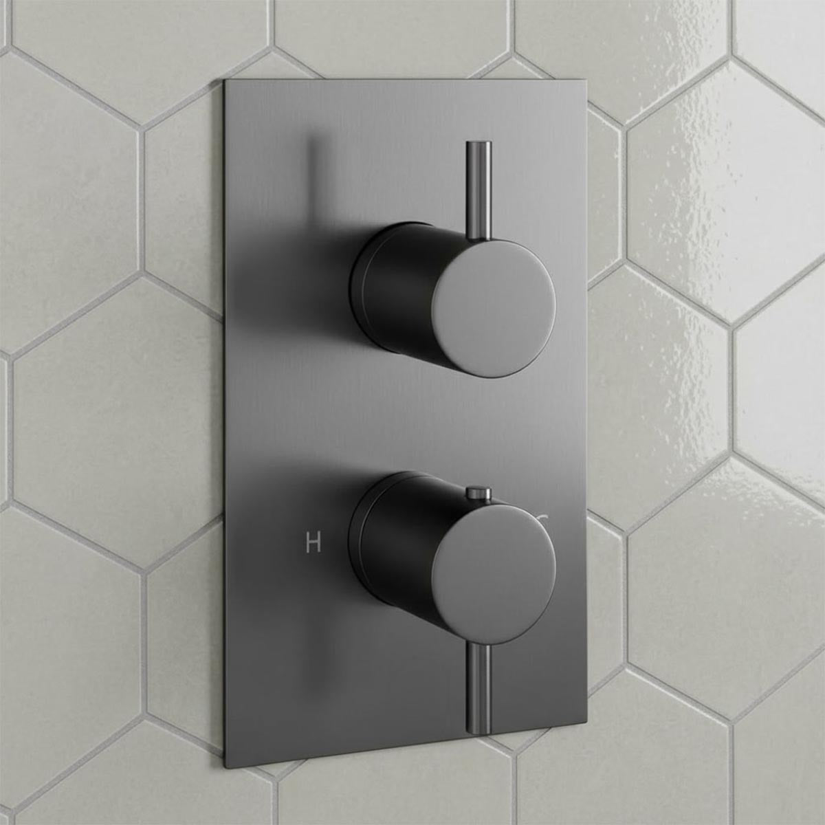 Gunmetal One Outlet Thermostatic Concealed Shower Valve  