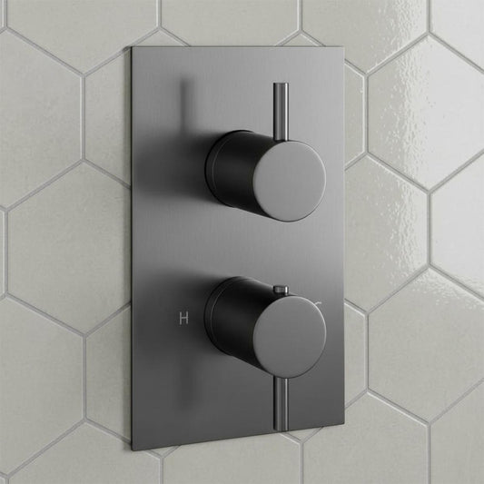 Gunmetal One Outlet Thermostatic Concealed Shower Valve   1200