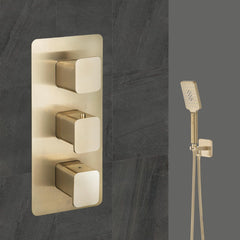 Gold Concealed Thermostatic Shower Valve 